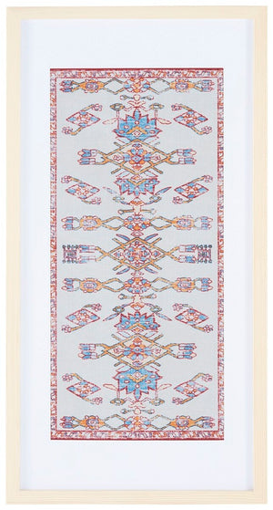 Safavieh Khadijah 29" Blue/Orange Framed Textile Wall Art WLA1001A