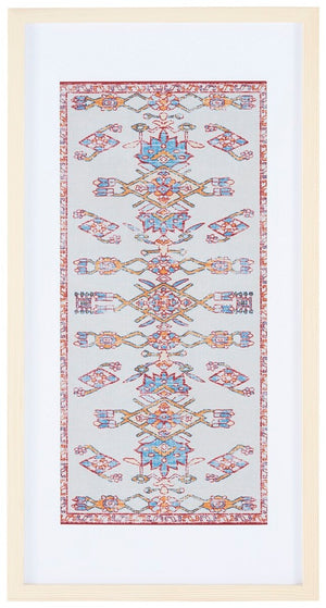 Safavieh Khadijah 29" Blue/Orange Framed Textile Wall Art WLA1001A