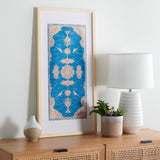 Safavieh Chartrelle 29" Blue/Pink Framed Textile Wall Art WLA1002A