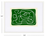 Safavieh Roadmap, 20 X 16 Inch, Ivory/Green, Framed Wall Art Ivory / Green Paper / Polystyrene Frame / Perpex Glass WLA2032A