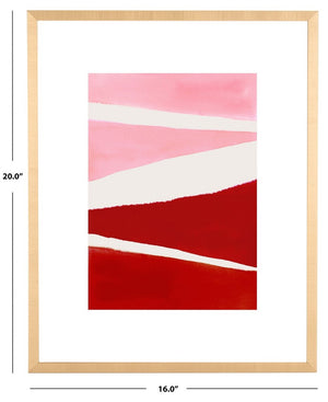 Safavieh Paint The Town Pink, 16 X 20 Inch, Raspberry Red/Pink, Framed Wall Art Raspberry Red / Pink Paper / Polystyrene Frame / Perpex Glass WLA2042A