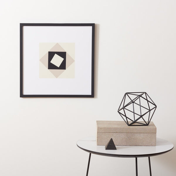 Safavieh Across Many Oceans, 16 X 16 Inch, Blush/Blue Green, Framed Wall Art Blush / Blue Green Paper / Polystyrene Frame / Perpex Glass WLA2062A