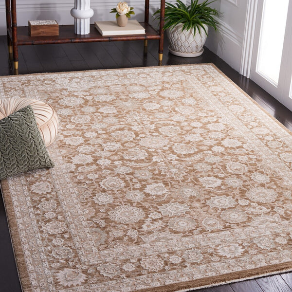 Safavieh Willow 101 Transitional Power Loomed Rug Light Brown / Ivory WLO101T-9