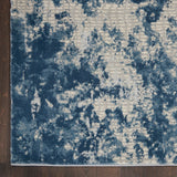 Nourison Rustic Textures RUS16 Painterly Machine Made Power-loomed Indoor Area Rug Grey/Blue 7'10" x 10'6" 99446799586