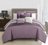 Osnat Plum King 10pc Comforter Set