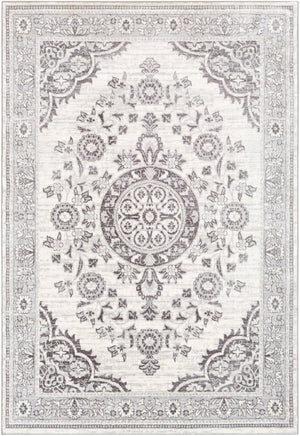 Wanderlust WNL-2301 Traditional Polyester Rug WNL2301-93123 Charcoal, Silver Gray, White 100% Polyester 8'10" x 12'4"