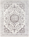 Wanderlust WNL-2301 Traditional Polyester Rug WNL2301-710103 Charcoal, Silver Gray, White 100% Polyester 7'10" x 10'3"