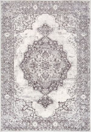 Wanderlust WNL-2303 Traditional Polyester Rug WNL2303-93123 Charcoal, Silver Gray, White 100% Polyester 8'10" x 12'4"