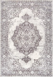 Wanderlust WNL-2303 Traditional Polyester Rug WNL2303-93123 Charcoal, Silver Gray, White 100% Polyester 8'10" x 12'4"