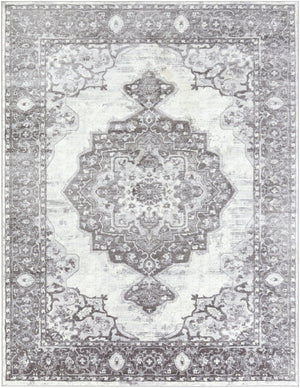 Wanderlust WNL-2303 Traditional Polyester Rug WNL2303-710103 Charcoal, Silver Gray, White 100% Polyester 7'10" x 10'3"