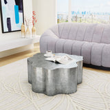 Zuo Modern Kortha Aluminum Modern Commercial Grade Coffee Table Antique Silver Aluminum