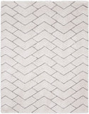 Nourison Luxurious Shag LXR03 Modern & Contemporary Machine Made Power-loomed Indoor only Area Rug Ivory/Grey 7'10" x 9'10" 99446885142
