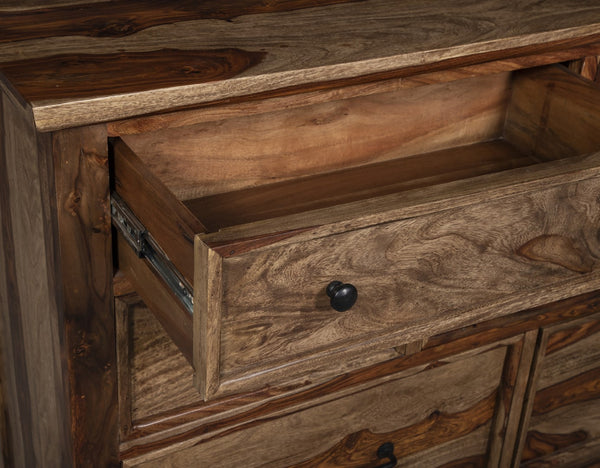 Porter Designs Crossroads Solid Sheesham Wood Natural Dresser Brown 04-196-01-C04H