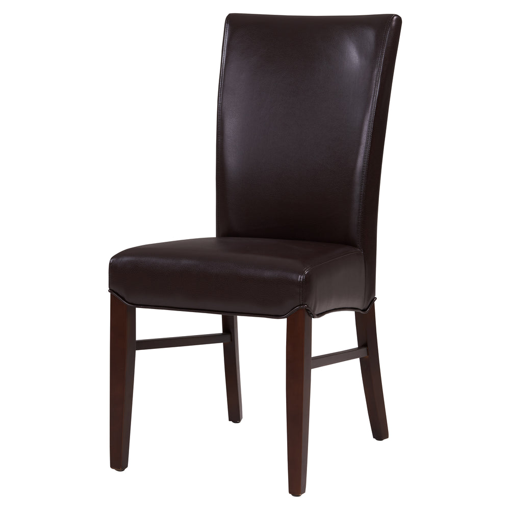 Milton Bonded Leather Dining Chair Set of 2 - Stylish Parsons Accent Chairs for Modern Interiors