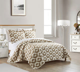 Chic Home Arthur Bed In a Bag Quilt Set Beige King