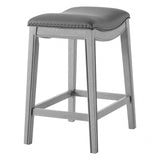 Grover Leatherette Counter Stool Matte Gray