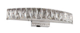 Bethel Chrome LED Wall Sconce in Stainless Steel & Crystal