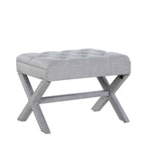 Paige Grey Ottoman