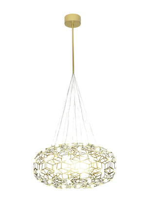 Bethel Gold LED Chandelier in Stainless Steel & Arylic