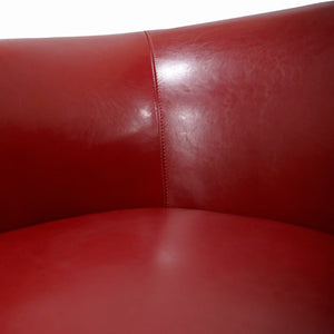 Porter Designs Marvel Contemporary Leather-Look Swivel Accent Chair Contemporary Accent - Swivel Red 02-201C-06-204