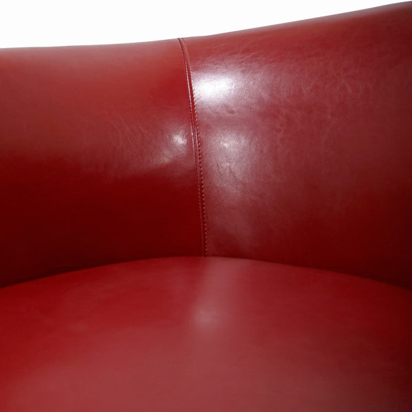 Porter Designs Marvel Contemporary Leather-Look Swivel Accent Chair Contemporary Accent - Swivel Red 02-201C-06-204