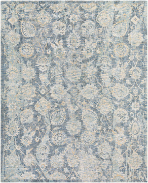 Wilson WSN-2300 Traditional Viscose, Wool Rug WSN2300-810 Denim, Sky Blue, Butter, Khaki, Cream 55% Viscose, 45% Wool 8' x 10'