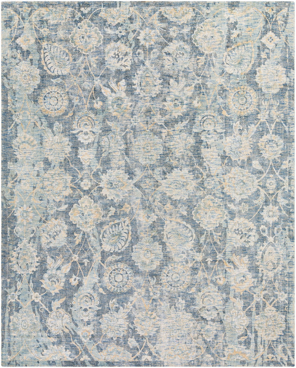 Wilson WSN-2300 Traditional Viscose, Wool Rug WSN2300-810 Denim, Sky Blue, Butter, Khaki, Cream 55% Viscose, 45% Wool 8' x 10'