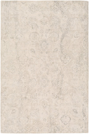 Wilson WSN-2301 Traditional Viscose, Wool Rug WSN2301-81012 Charcoal, Medium Gray, Khaki, Cream 55% Viscose, 45% Wool 8'10" x 12'