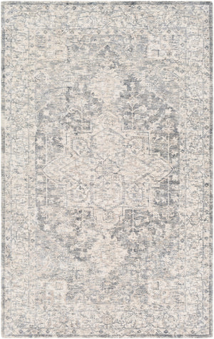 Wilson WSN-2303 Traditional Viscose, Wool Rug WSN2303-81012 Denim, Khaki, Cream 55% Viscose, 45% Wool 8'10" x 12'