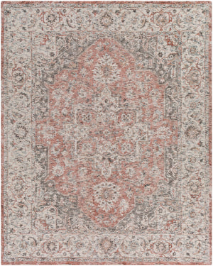 Wilson WSN-2304 Traditional Viscose, Wool Rug WSN2304-810 Rust, Rose, Cream, Khaki, Medium Gray, Charcoal 55% Viscose, 45% Wool 8' x 10'