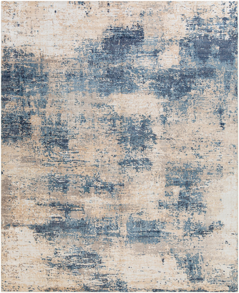 Wilson WSN-2306 Modern Wool, Viscose Rug WSN2306-81012 Beige, Wheat, Denim 60% Wool, 40% Viscose 8'10" x 12'