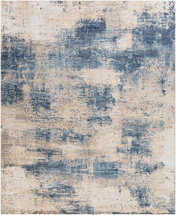 Wilson WSN-2306 Modern Wool, Viscose Rug WSN2306-81012 Beige, Wheat, Denim 60% Wool, 40% Viscose 8'10" x 12'