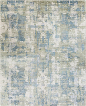 Wilson WSN-2308 Modern Wool, Viscose Rug WSN2308-810 Beige, Teal, Pale Blue, Wheat, Sage, Denim 60% Wool, 40% Viscose 8' x 10'