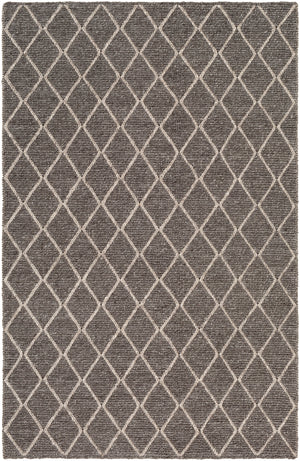 Whistler WSR-2301 Modern Viscose, Wool Rug WSR2301-913 Charcoal, Ivory 50% Viscose, 50% Wool 9' x 13'