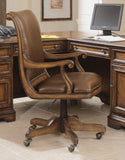 Hooker Furniture Brookhaven Traditional-Formal Desk Chair in Hardwood Solids with Cherry Veneers w/Leather (Split Grain) 281-30-220