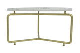 Marais Solid Marble Top Contemporary Coffee Table