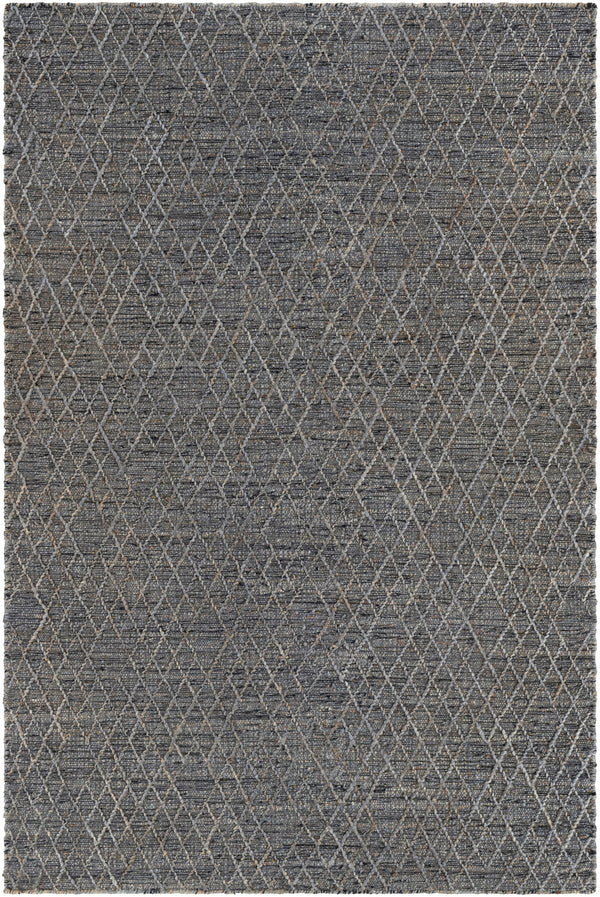 Watford WTF-2300 Global Jute, Wool Rug WTF2300-81012 Black, Charcoal, Medium Gray, Light Gray, Burnt Orange, Olive 60% Jute, 40% Wool 8'10" x 12'