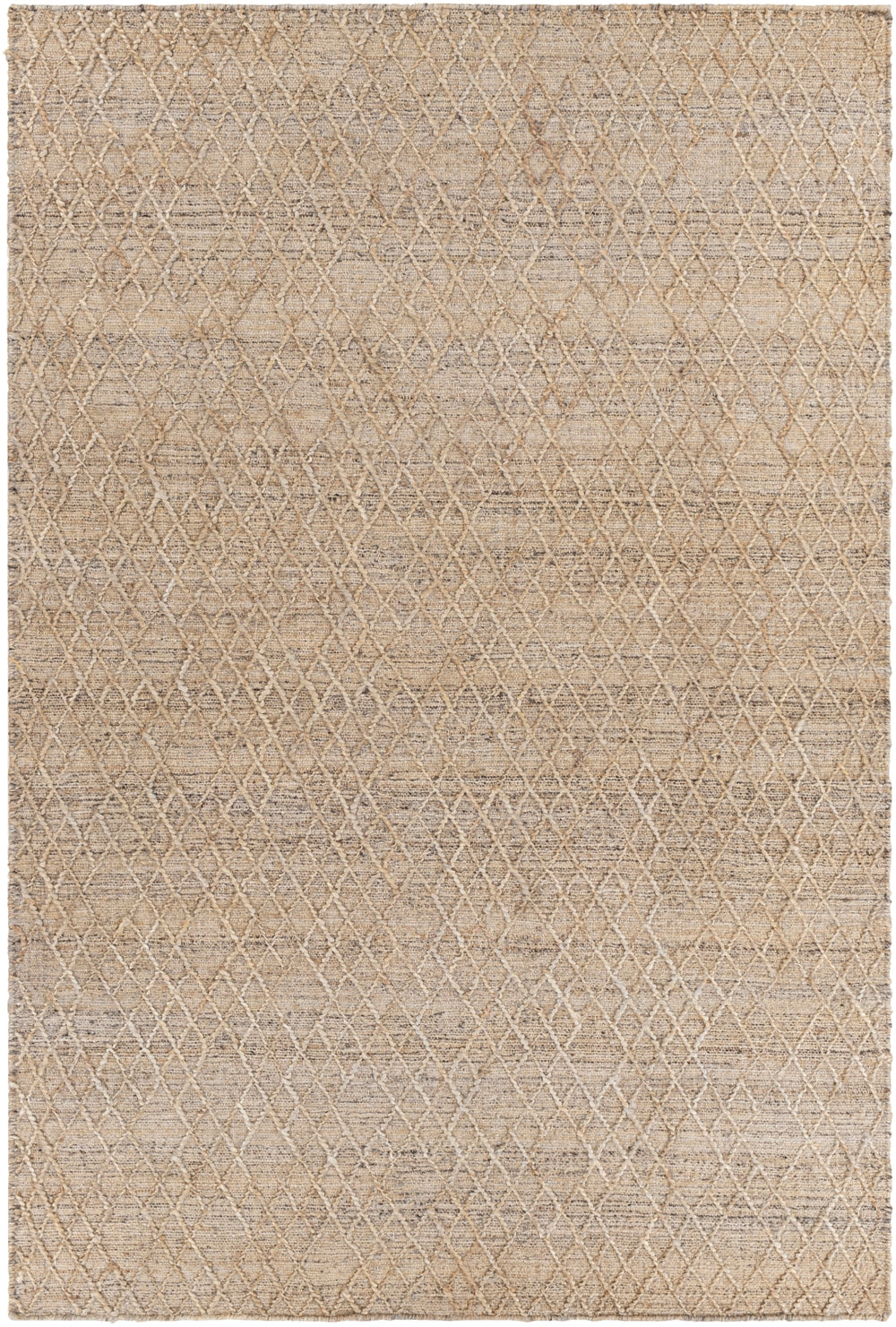 Watford WTF-2301 Global Jute, Wool Rug WTF2301-81012 Charcoal, Medium Gray, Light Gray, Beige 60% Jute, 40% Wool 8'10" x 12'
