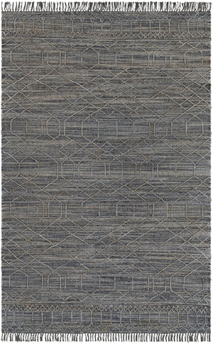 Watford WTF-2304 Global Jute, Wool Rug WTF2304-81012 Black, Charcoal, Medium Gray, Light Gray, Burnt Orange, Olive 60% Jute, 40% Wool 8'10" x 12'