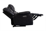 Porter Designs Ennis Triple Power Transitional Reclining Sofa Black 03-202C-01-4830