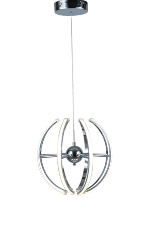 Bethel Chrome LED Chandelier in Aluminum