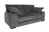 Porter Designs Big Chill Corduroy Contemporary Loveseat Gray 01-33C-02-2249