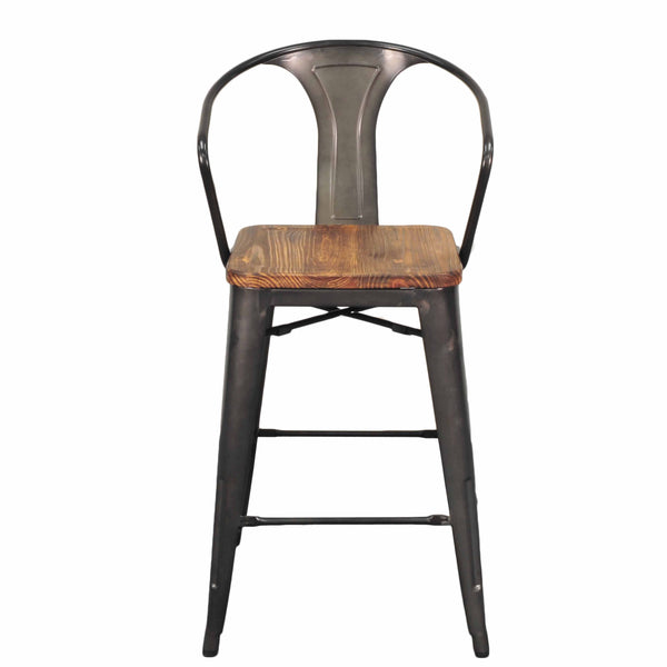 Metropolis Adjustable High-Back Office Chair with Stylish Upholstery, Chrome Armrests, and Wheels