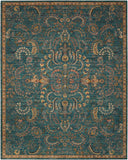 Nourison Nourison 2020 NR204 Persian Machine Made Loomed Indoor Area Rug Teal 9'2" x 12'5" 99446364425