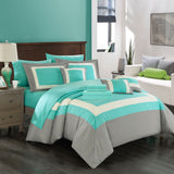 DUKE TURQUOISE KING 10PC COMFORTER SET