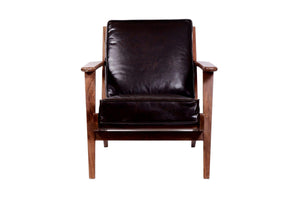 Porter Designs Corvallis Solid Sheesham Wood Modern Accent Chair Brown 02-108-06-0442