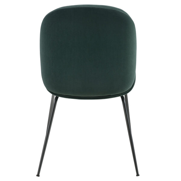 Lucy Velvet Fabric Chair - Set of 2 Gallery Dark Green
