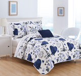 Grand Palais Navy Queen 5pc Quilt Set