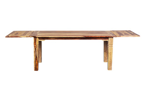 Porter Designs Taos Solid Sheesham Wood 72" - 112" Extension Natural Dining Table Natural 07-196-01-9039N