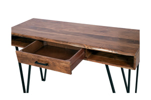 Porter Designs Banff Solid Acacia Wood Modern Desk Brown 10-190-05-1101